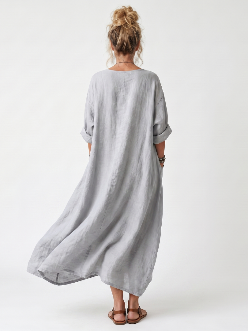 Raina | Robe midi brodée