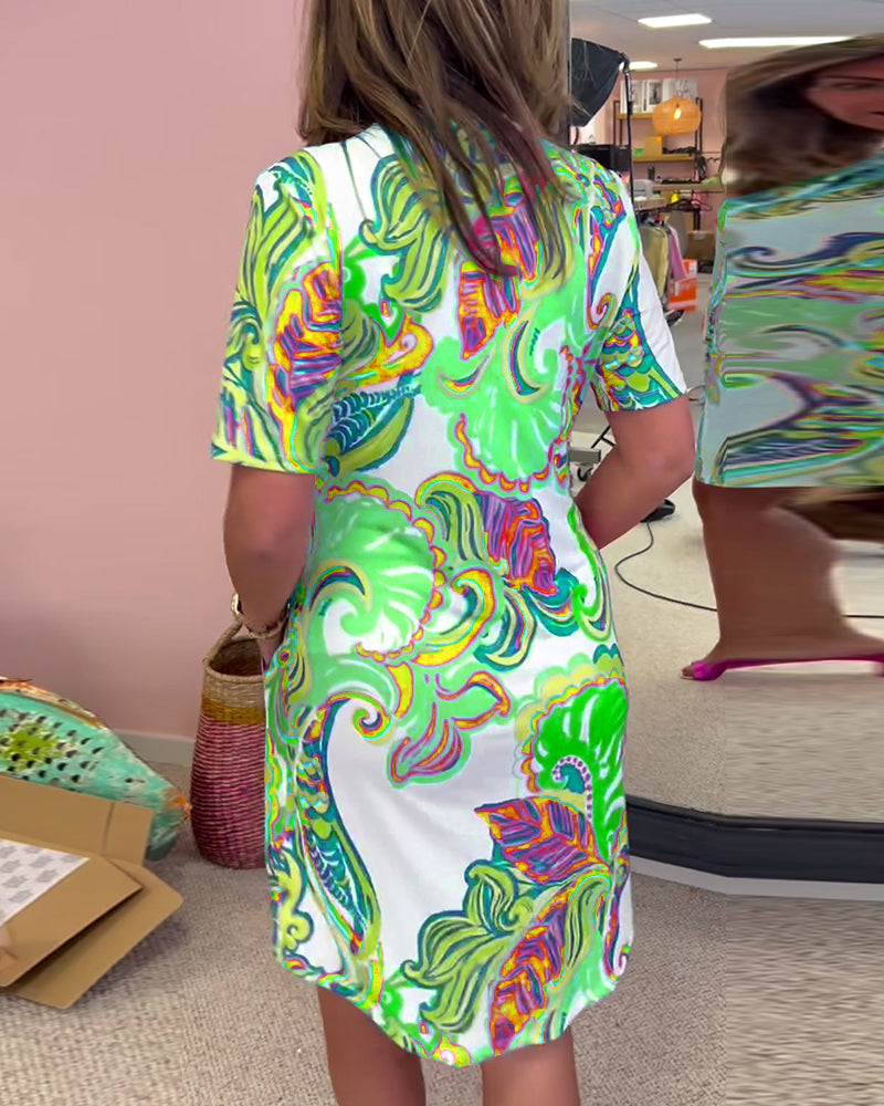 Imprimé Midi Dress
