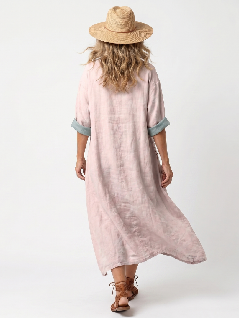 Kenza | Robe midi brodée