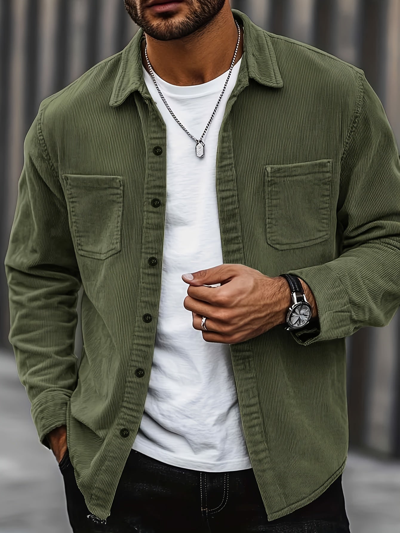 Bryce | Chemise d'extérieur texturée côtelée