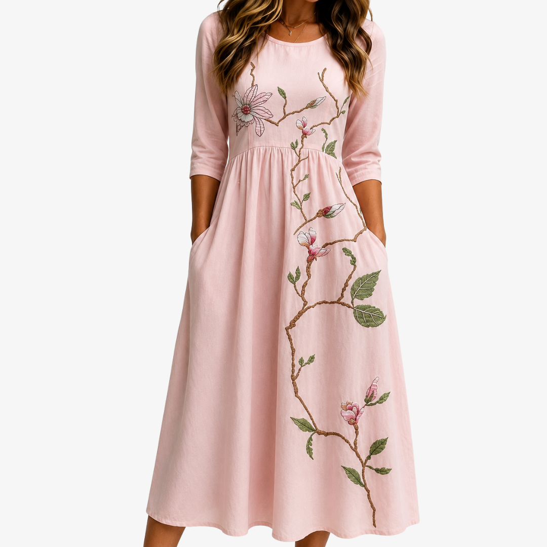 Robe Midi Jardin Magnolia