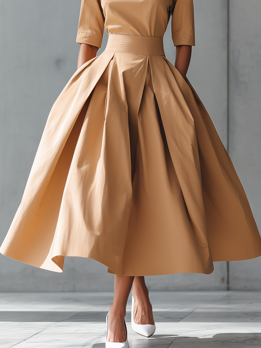 AliceLeon™ | Robe Maxi en Coton Structuré