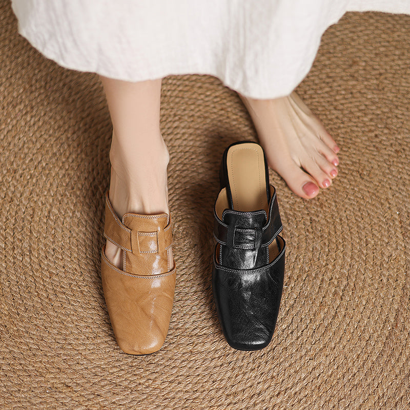 Authentic Leather Ivora Mules