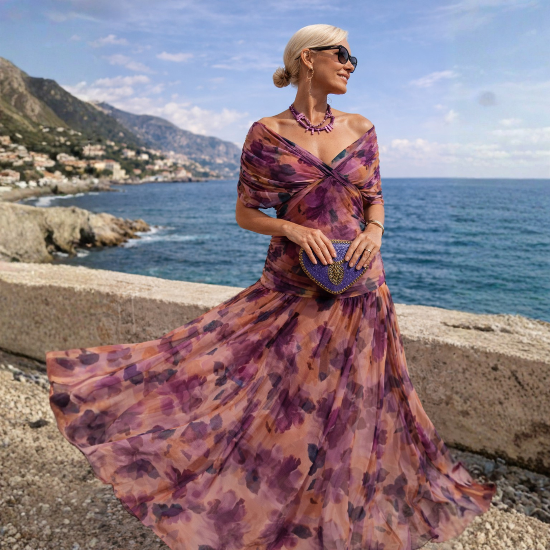 Mikaela | Robe Maxi Épaules Dénudées