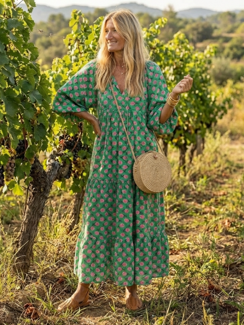 Fiora | Robe midi à volants
