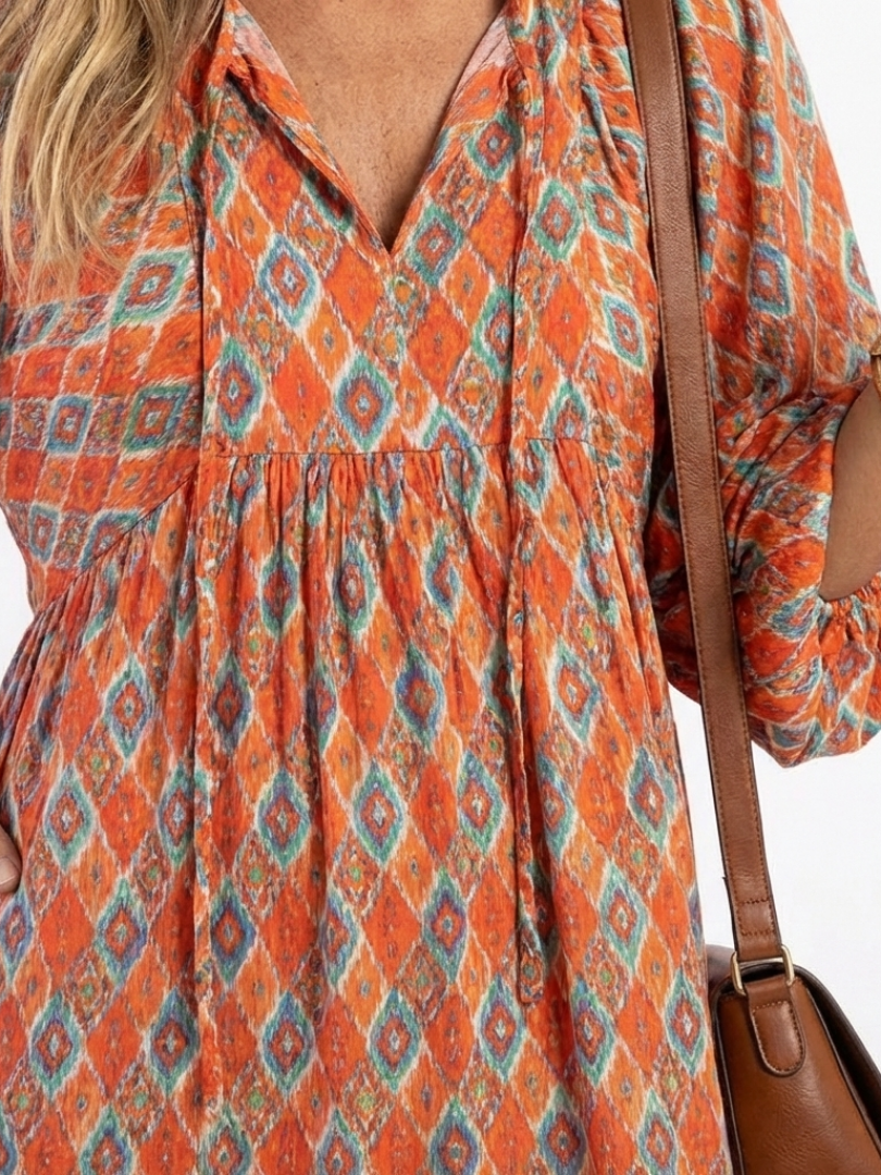 Amara | Robe midi géométrique