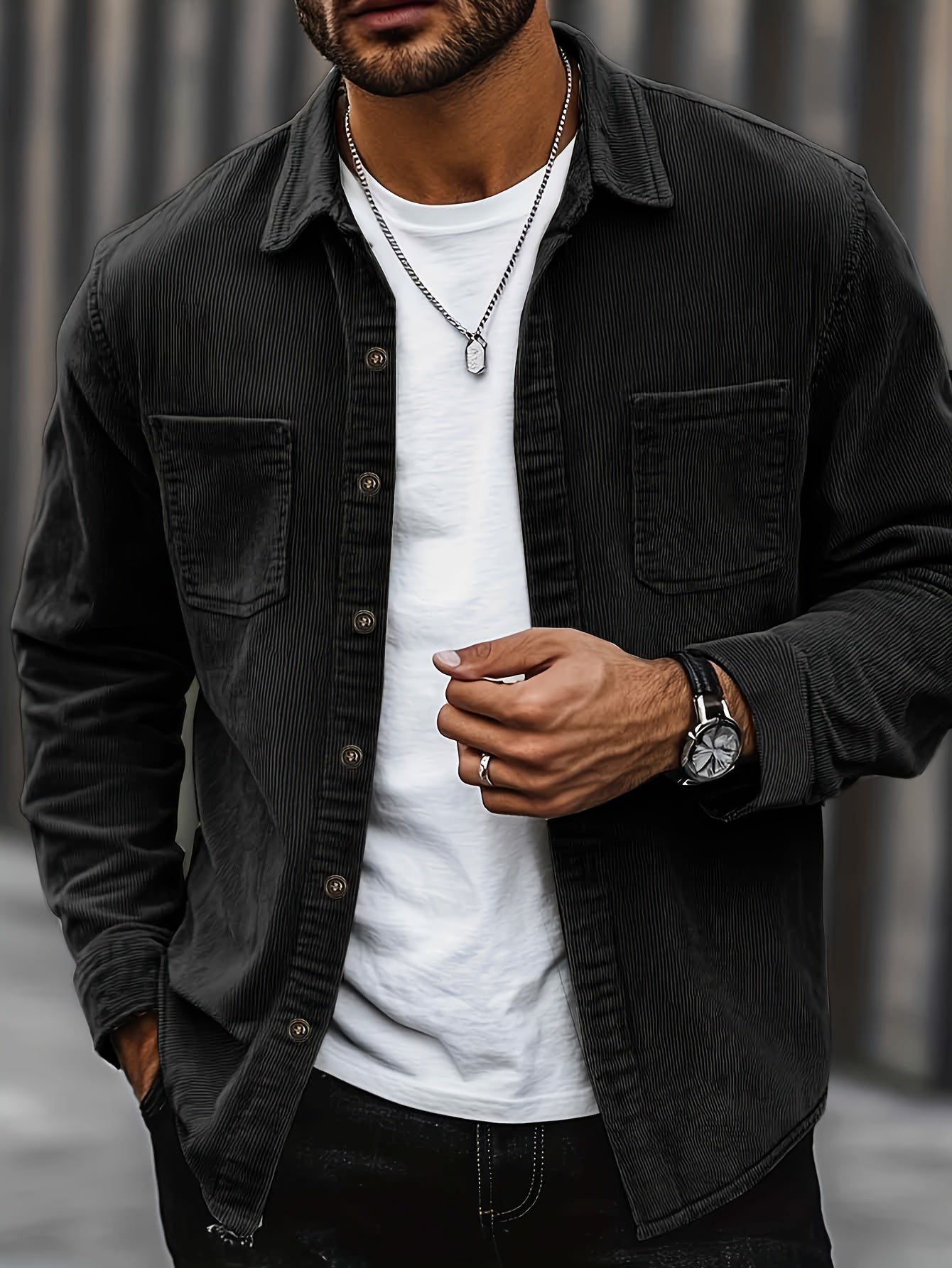 Bryce | Chemise d'extérieur texturée côtelée