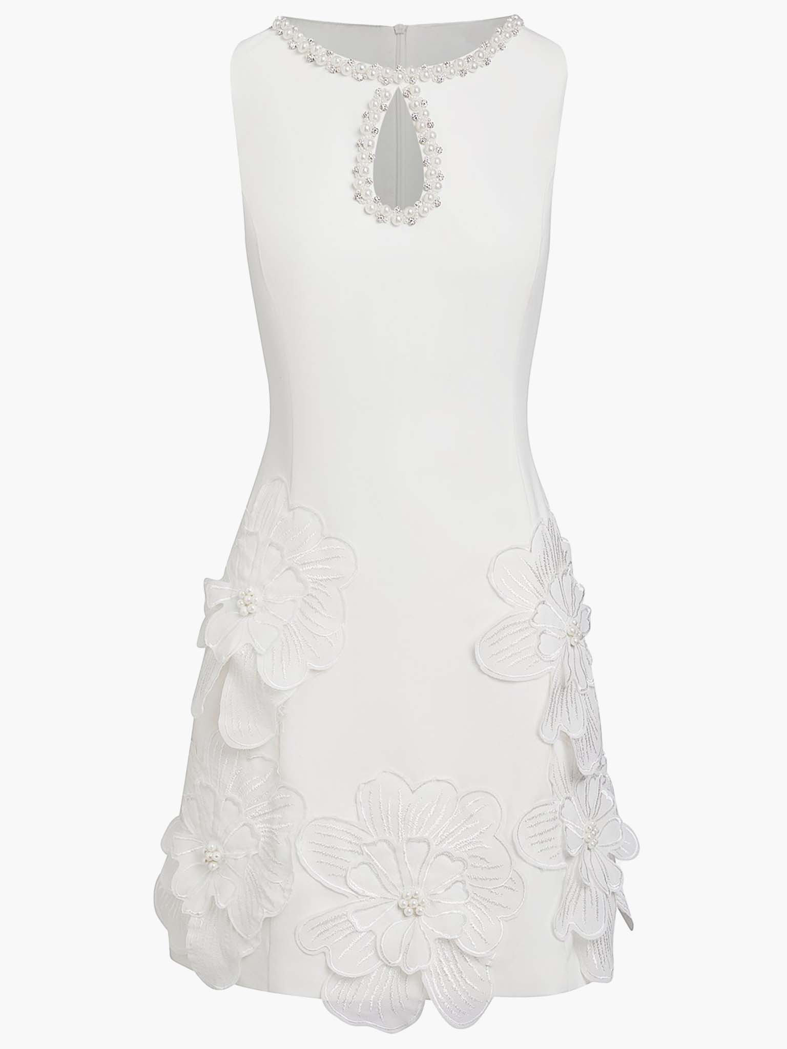 Robe Mini Élegante Sans Manches avec Découpe