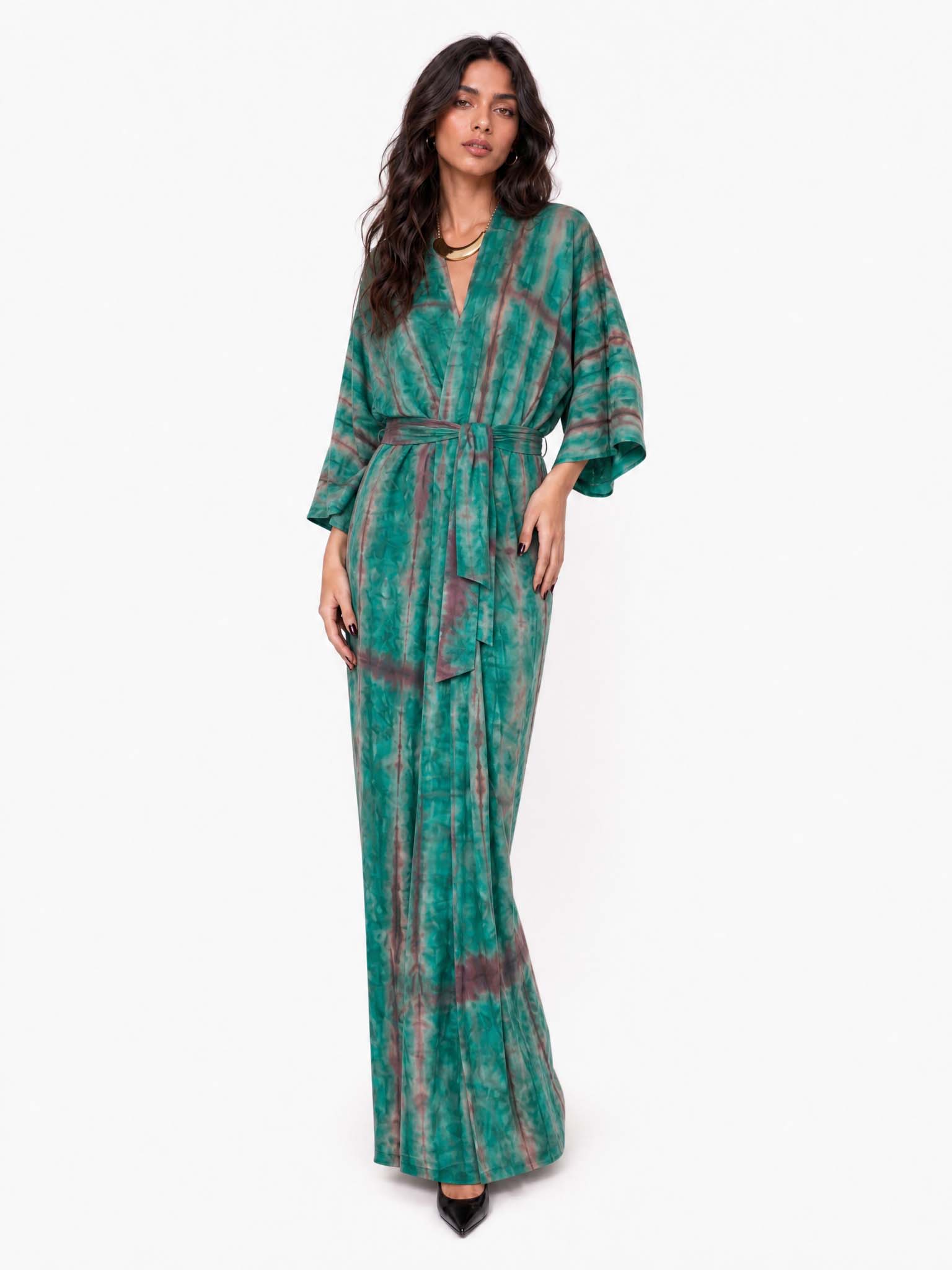 Robe midi aquarelle