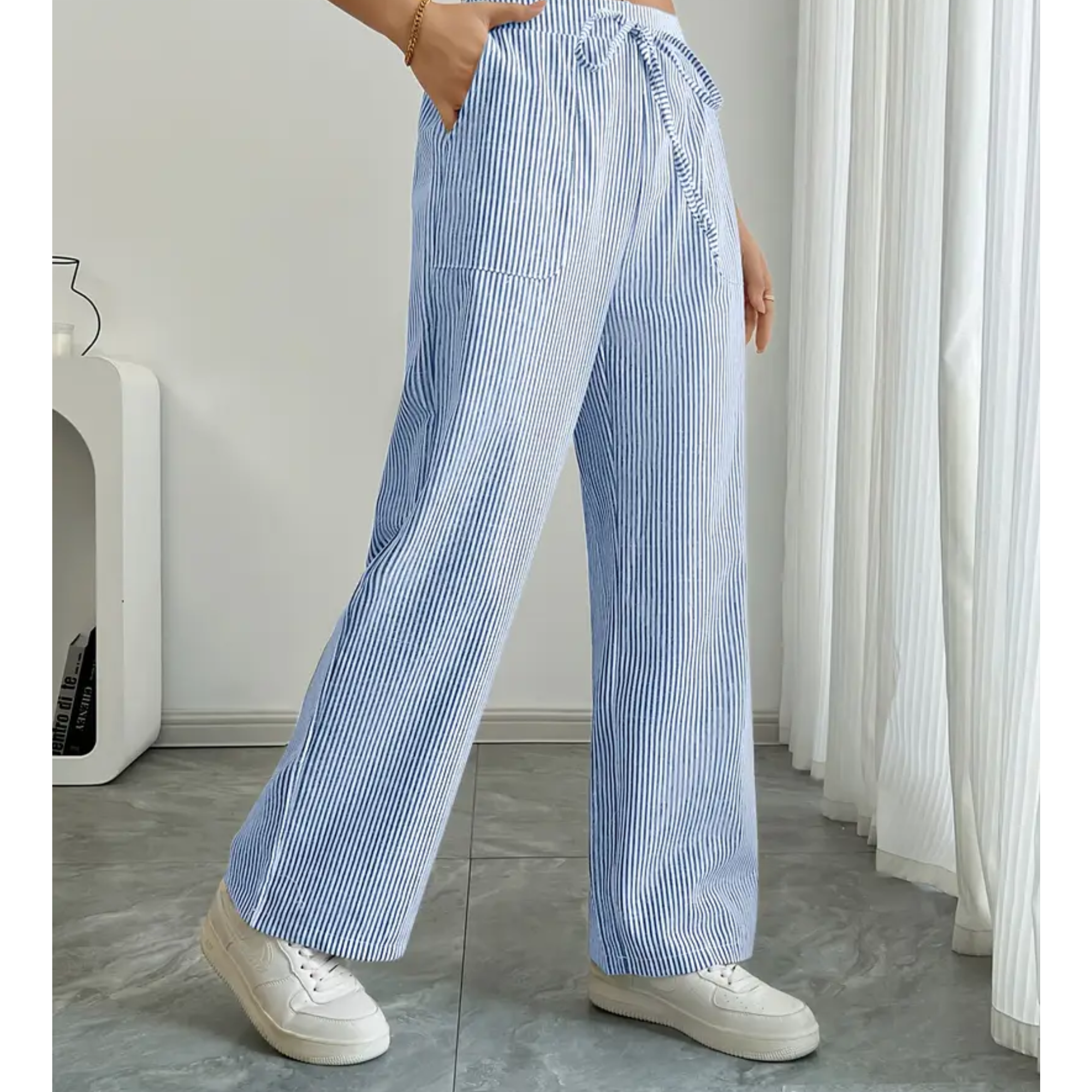 AliceLeon™ | Pantalon Rayé à Poches