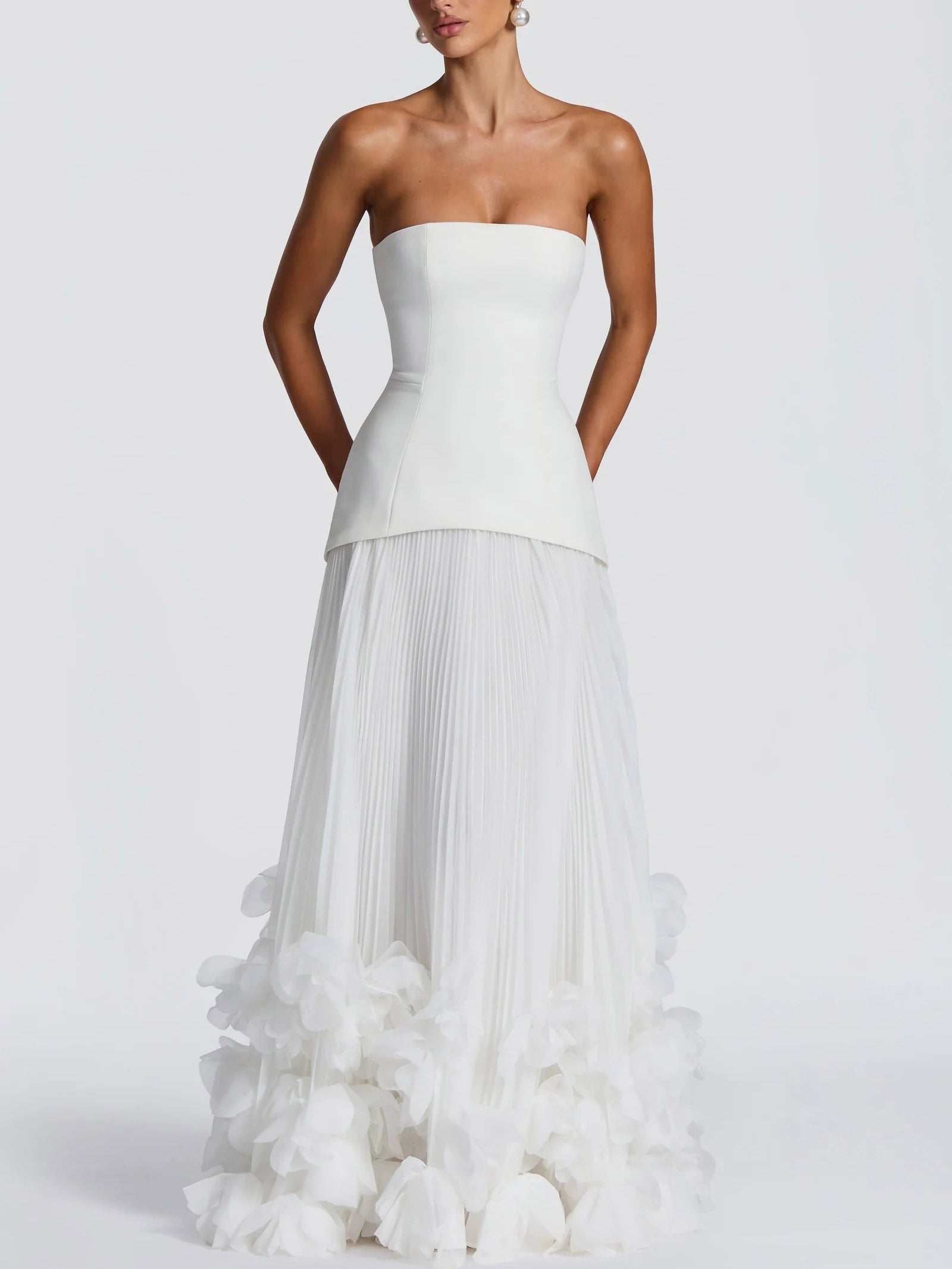 Maxi Dress with Petal Design