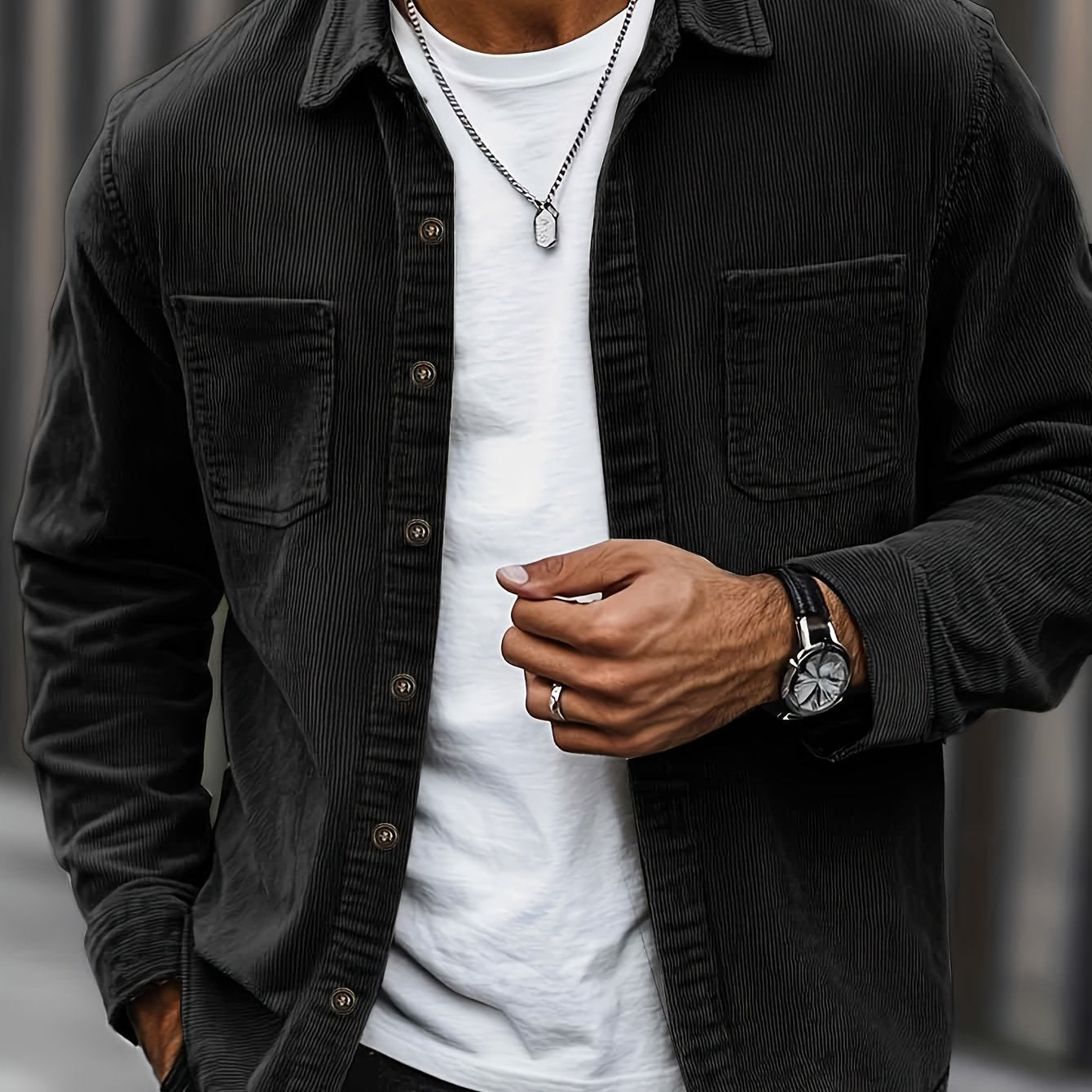 Bryce | Chemise d'extérieur texturée côtelée