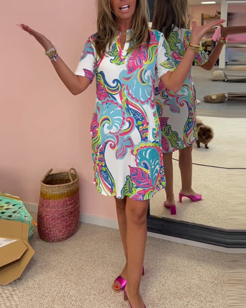 Imprimé Midi Dress