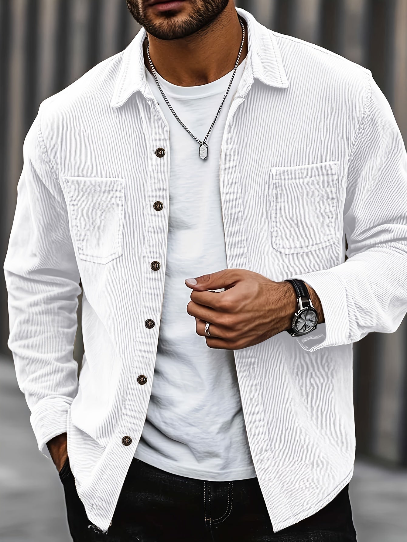 Bryce | Chemise d'extérieur texturée côtelée