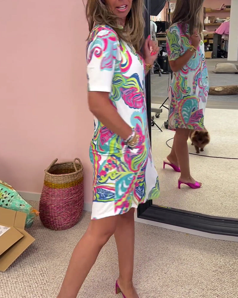 Imprimé Midi Dress