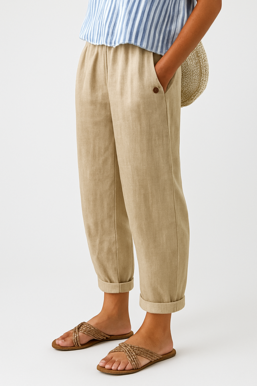 Pantalons Chic avec Poches Latérales