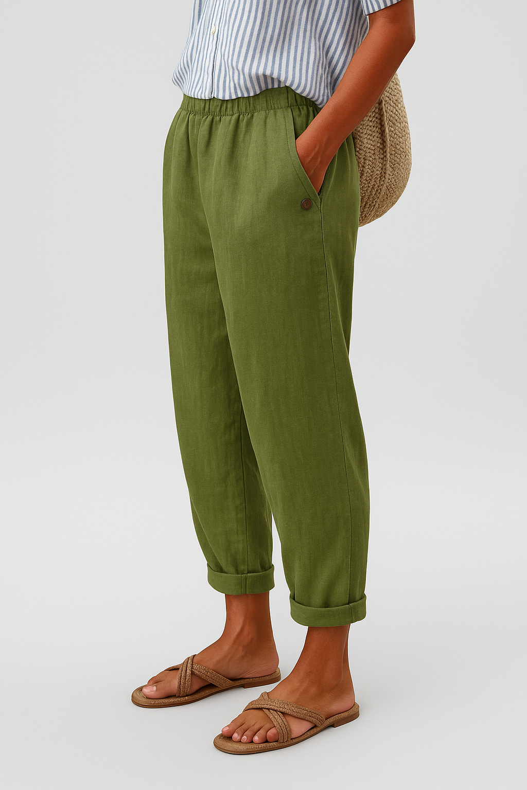 Pantalons Chic avec Poches Latérales