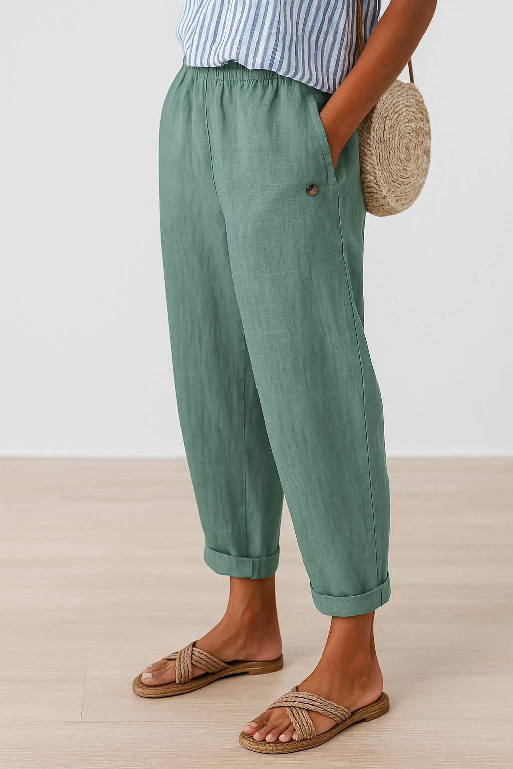 Pantalons Chic avec Poches Latérales