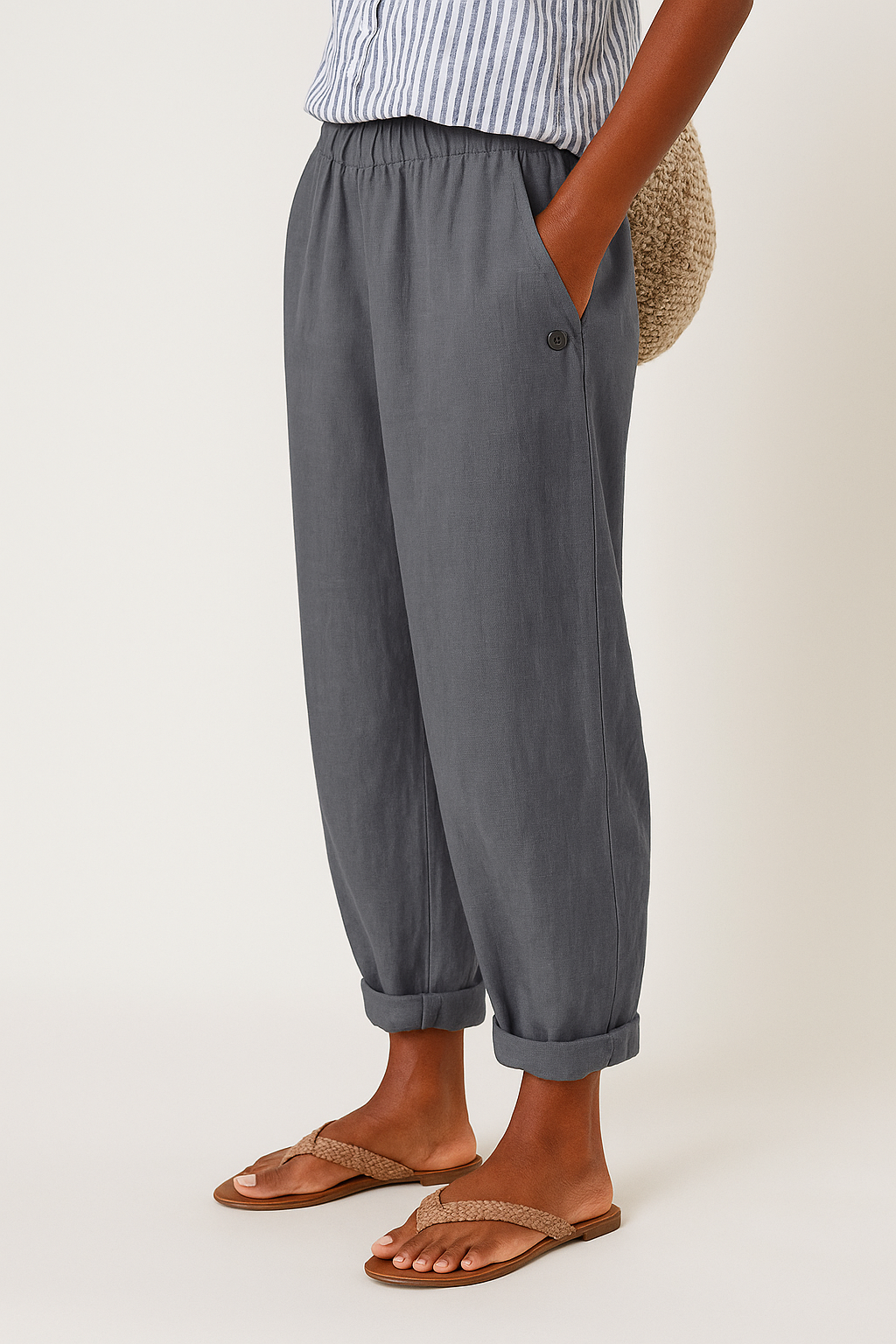 Pantalons Chic avec Poches Latérales