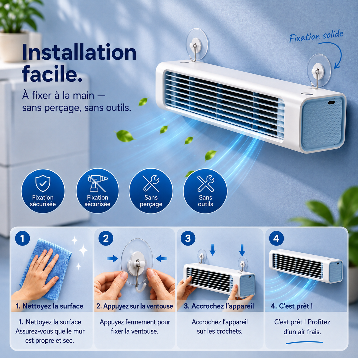 Climatiseur compact avec montage mural