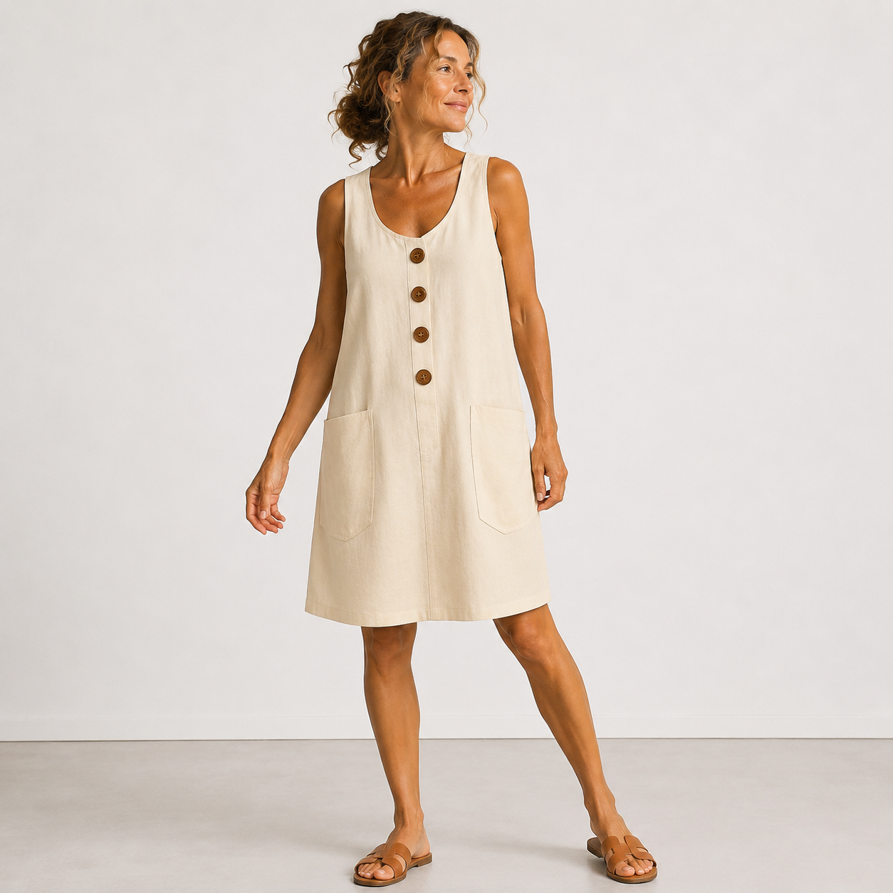 Macey | Robe d'été en coton et lin