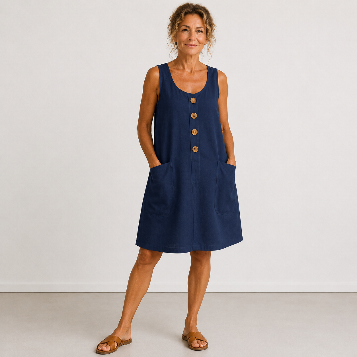 Macey | Robe d'été en coton et lin