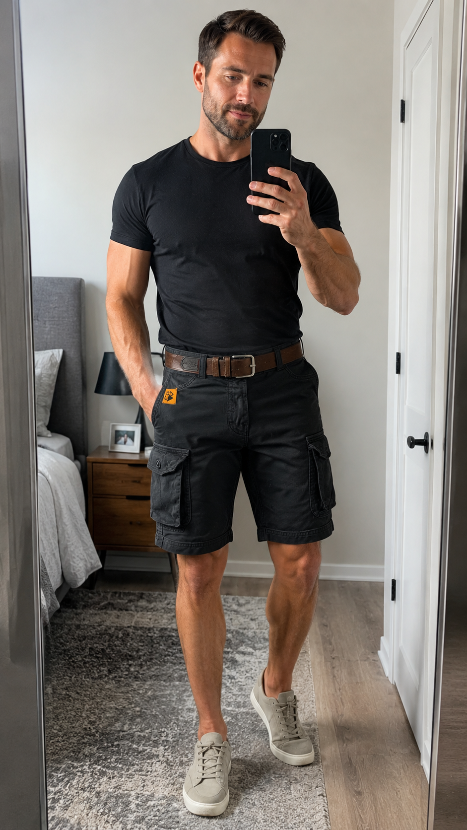 AliceLeon™ | Pantalon cargo court rétro avec poches multiples