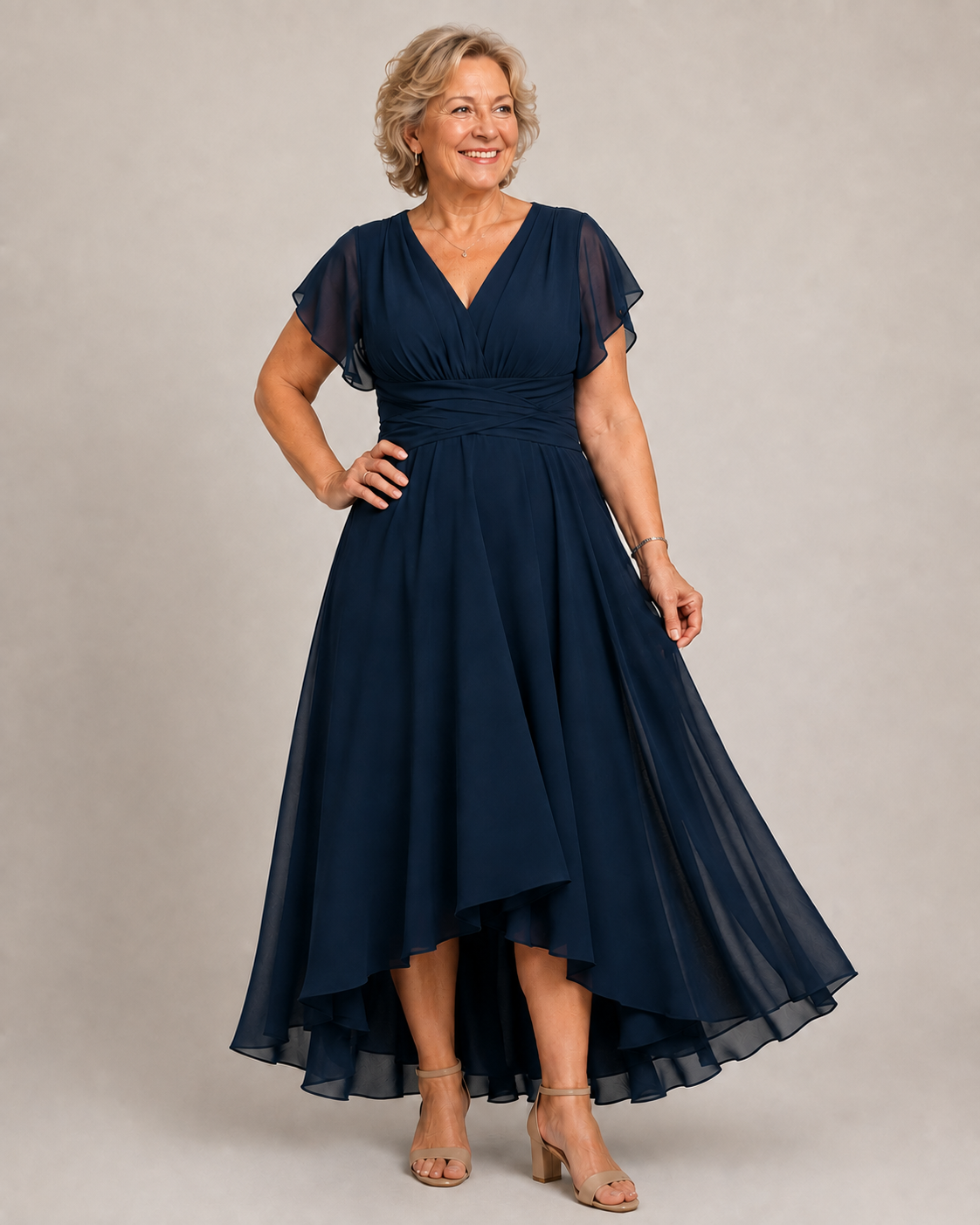 Christina | Robe A-Ligne à Col V