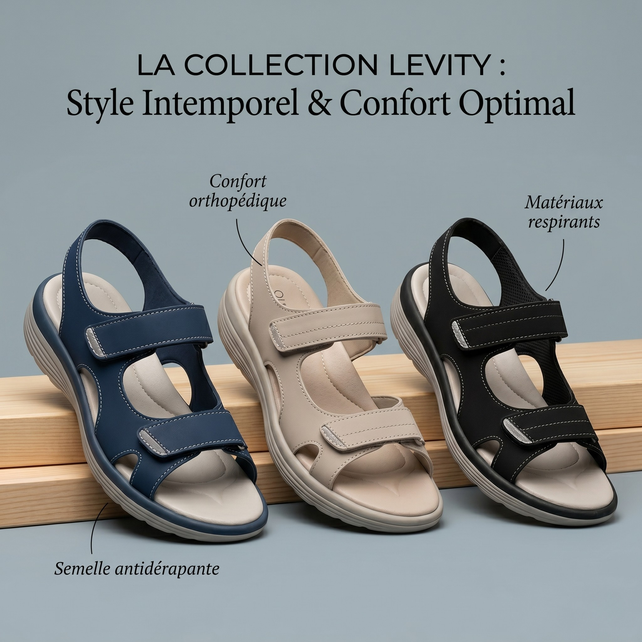 AliceLeon™ | Sandales Sophie Confort Ajustables