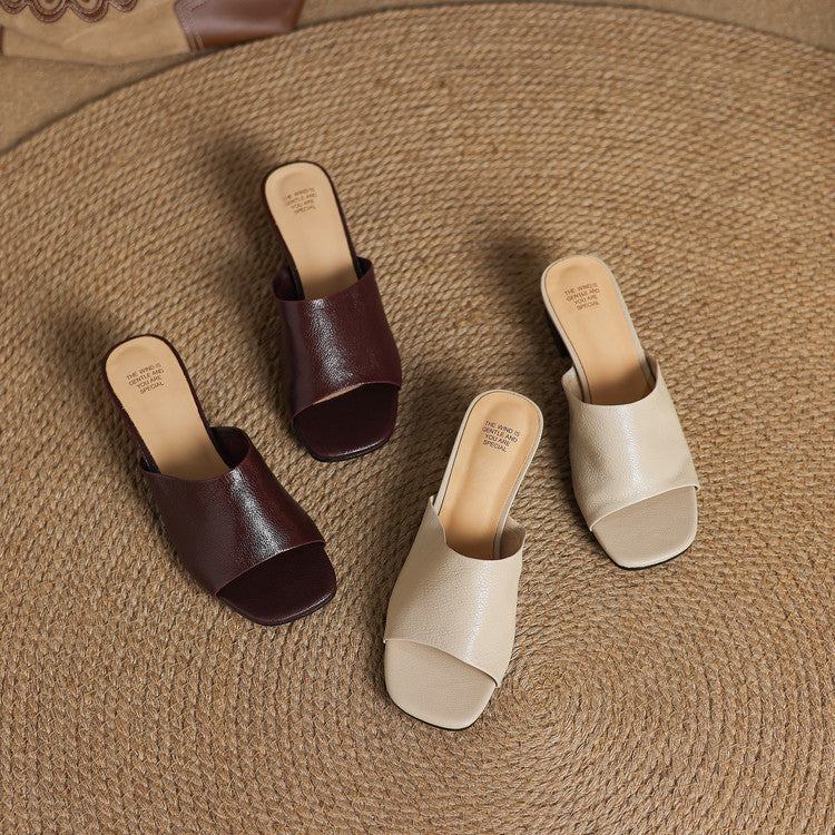 Authentic Leather Mules