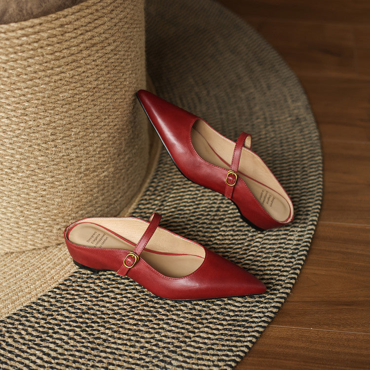 Authentic Leather Neok Mules