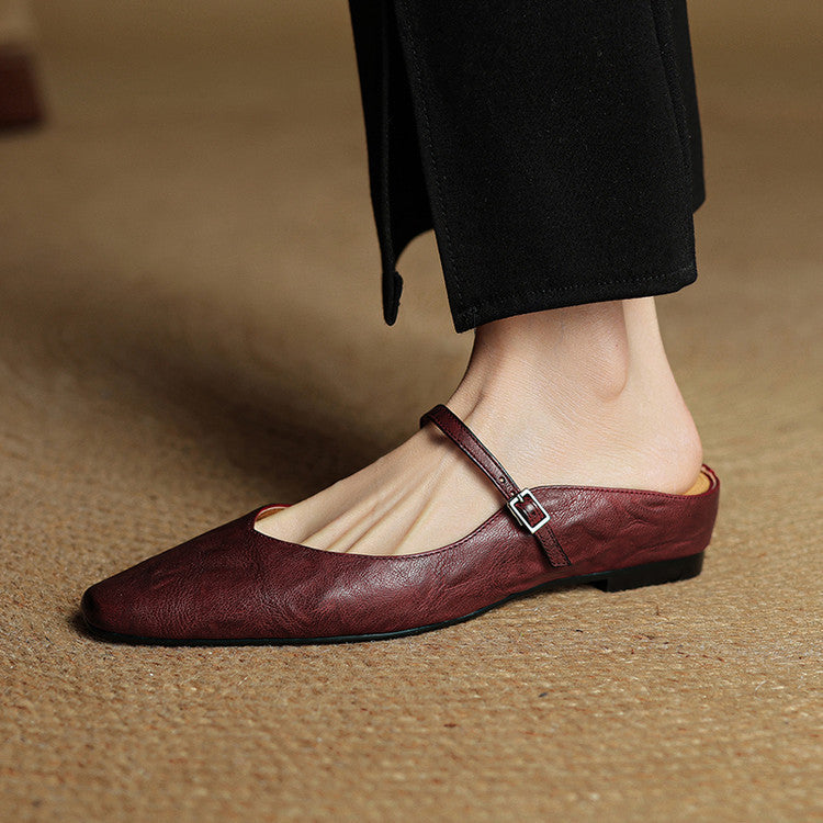 Véritable Mules en Cuir Orella