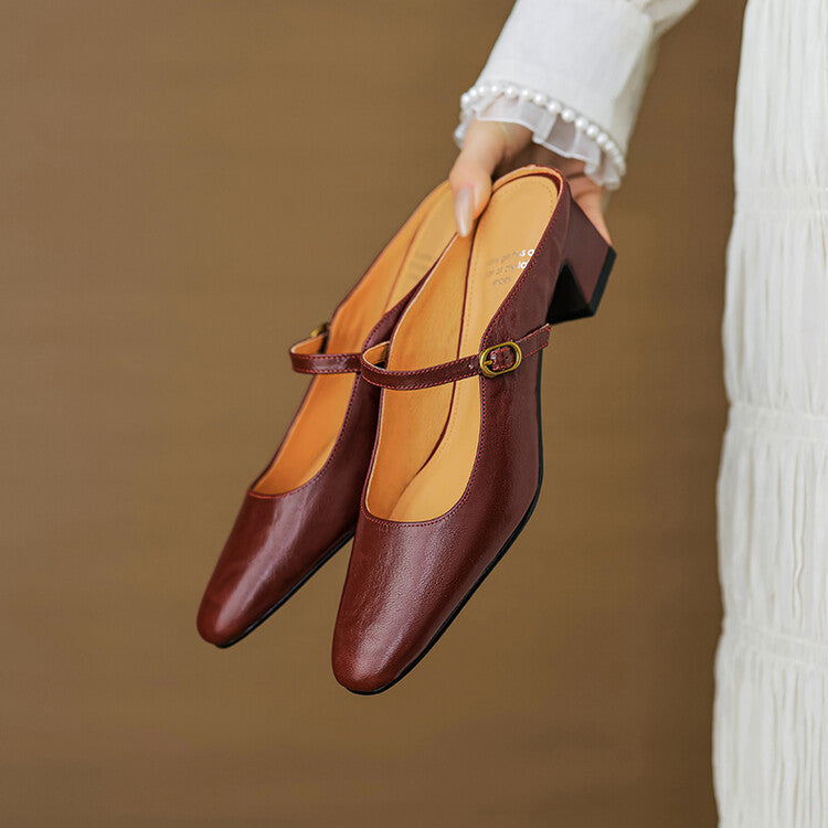 Vian Authentic Leather Mules