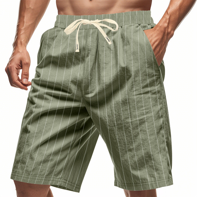 AliceLeon™ | Pantalon court à rayures décontracté pour homme