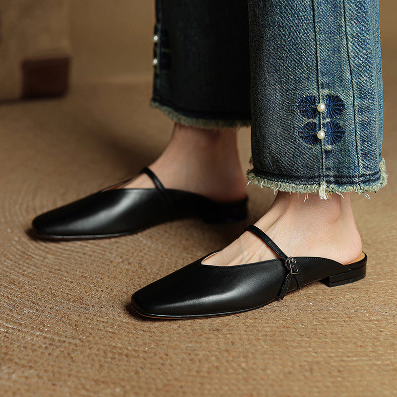Authentic Leather Miral Mules