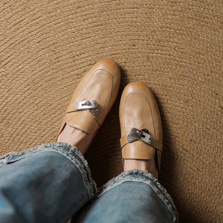 Carla Mules en Cuir Authentique