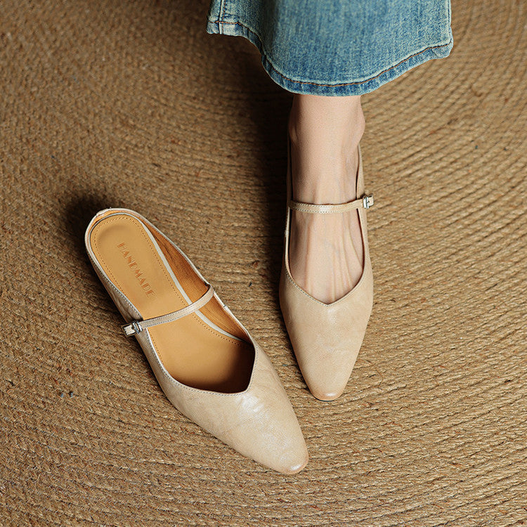 Véritable Mules en Cuir Orella