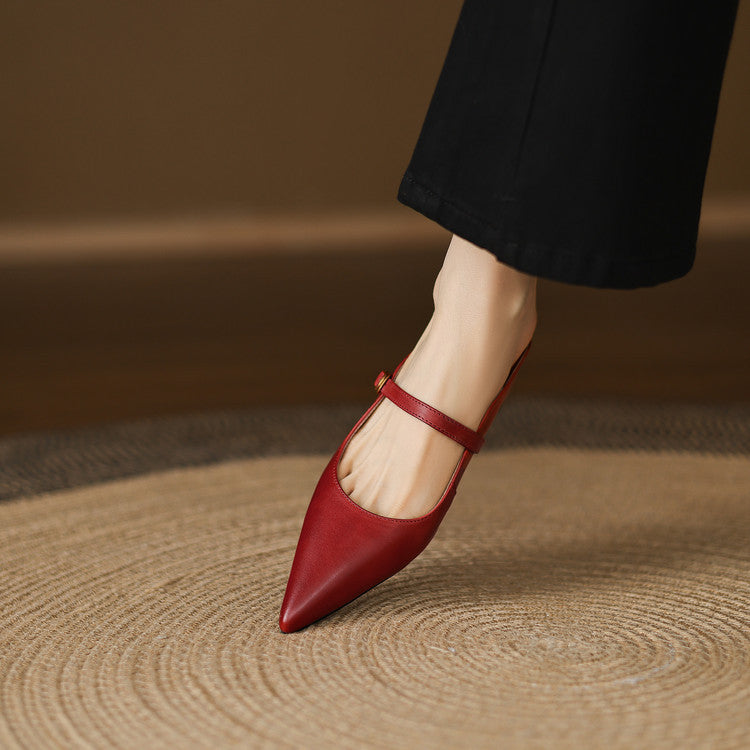 Authentic Leather Neok Mules