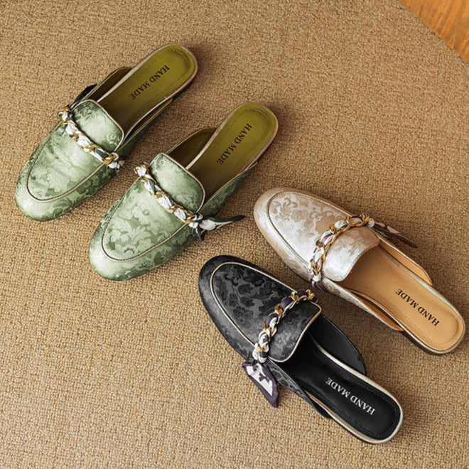 Véritable Mules en Cuir Lumor