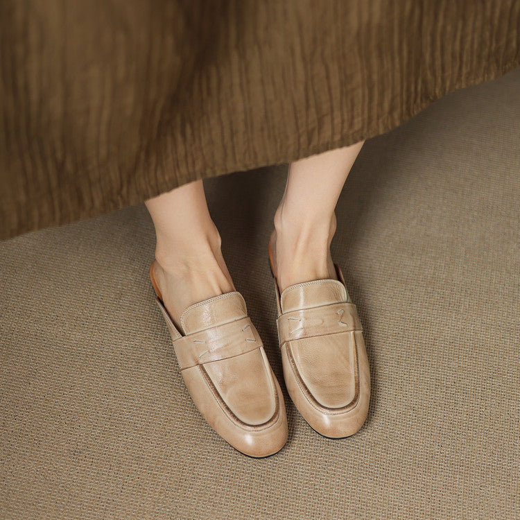 Serin Mules en Cuir Authentique