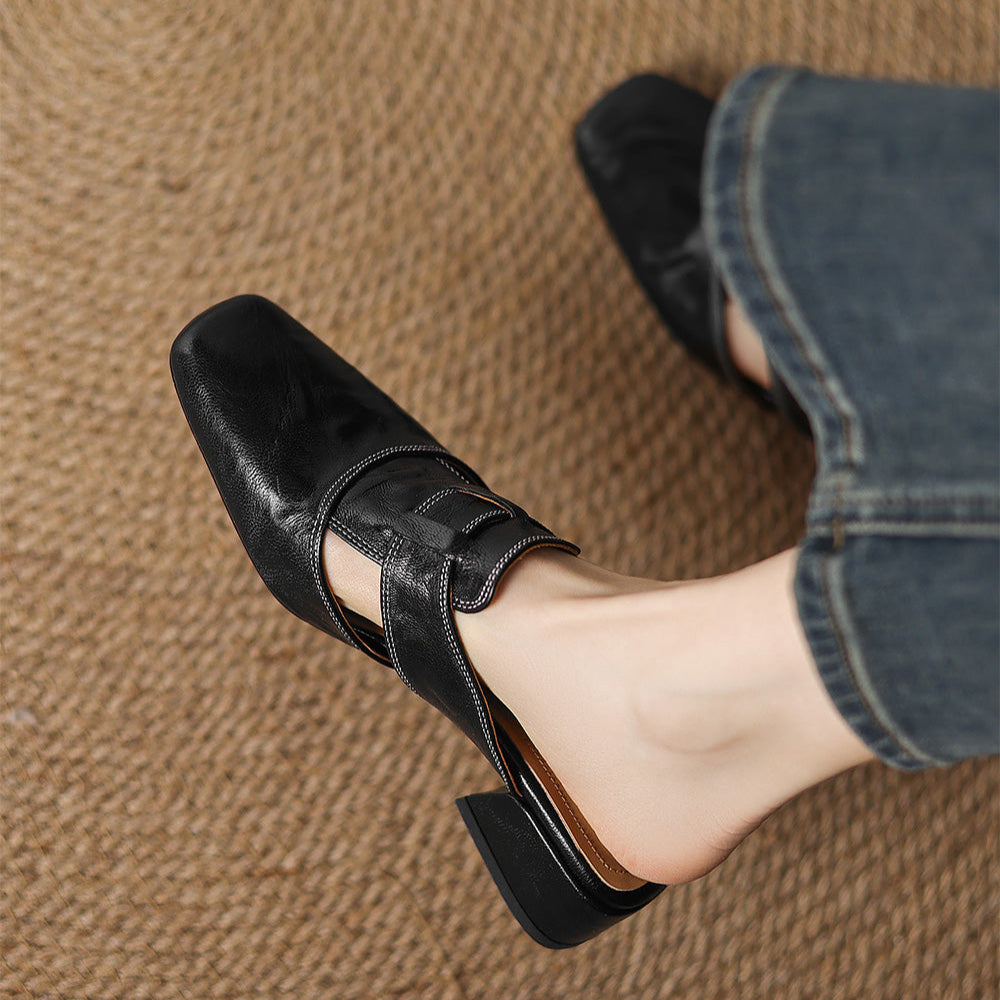 Authentic Leather Ivora Mules