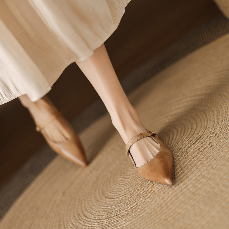Authentic Leather Neok Mules