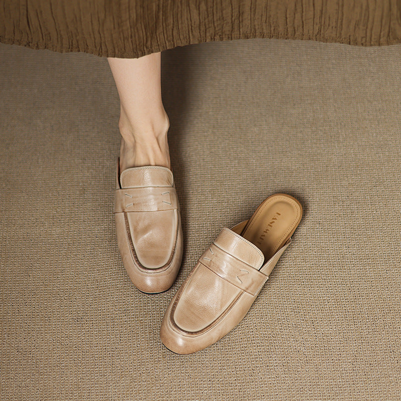 Serin Mules en Cuir Authentique