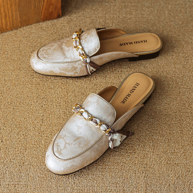 Véritable Mules en Cuir Lumor