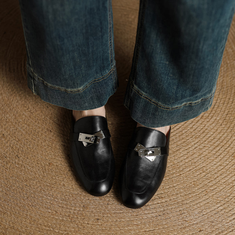 Carla Mules en Cuir Authentique