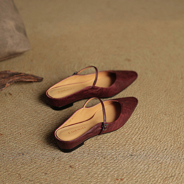 Véritable Mules en Cuir Orella