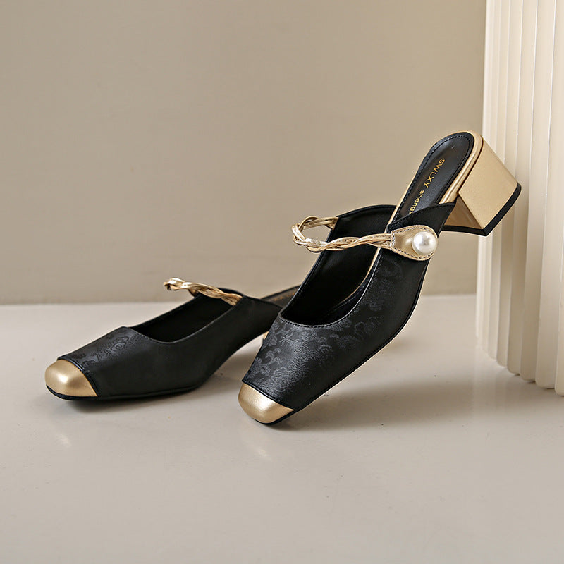 Melina Mules en Cuir Authentique