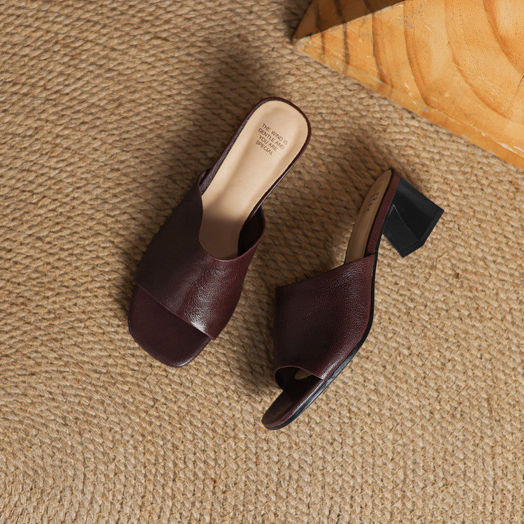 Authentic Leather Mules