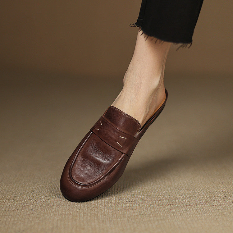 Serin Mules en Cuir Authentique