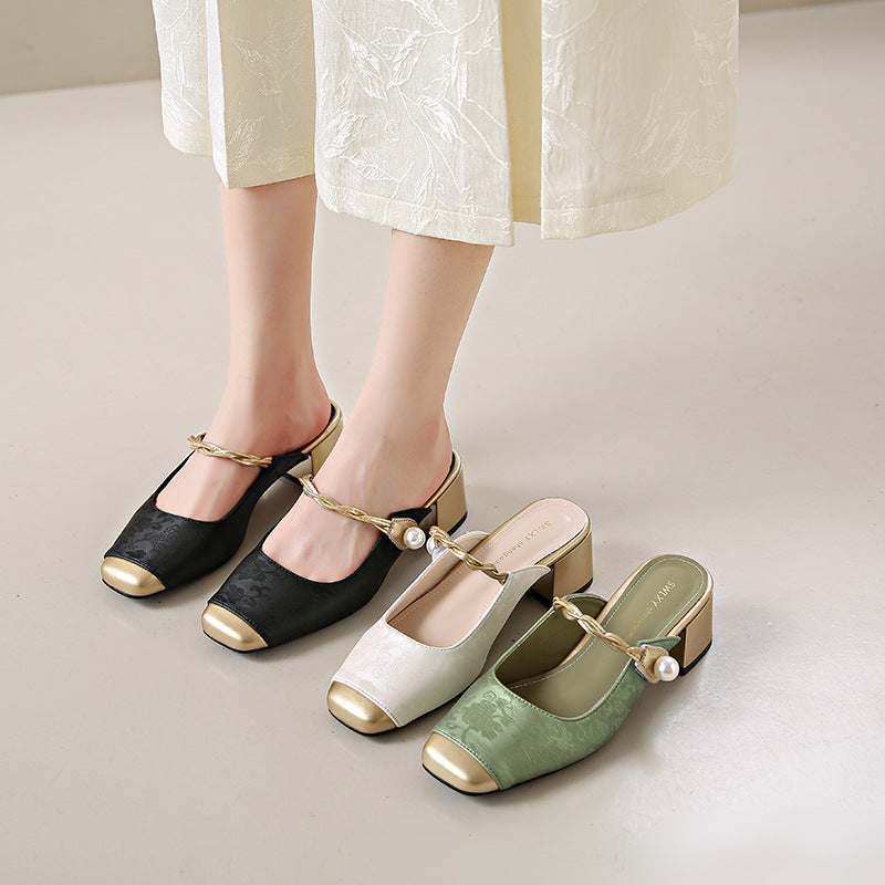 Melina Mules en Cuir Authentique